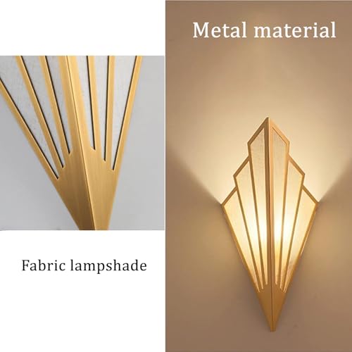 Lámpara de pared LED interior regulable dorada moderna para iluminación de escaleras 6