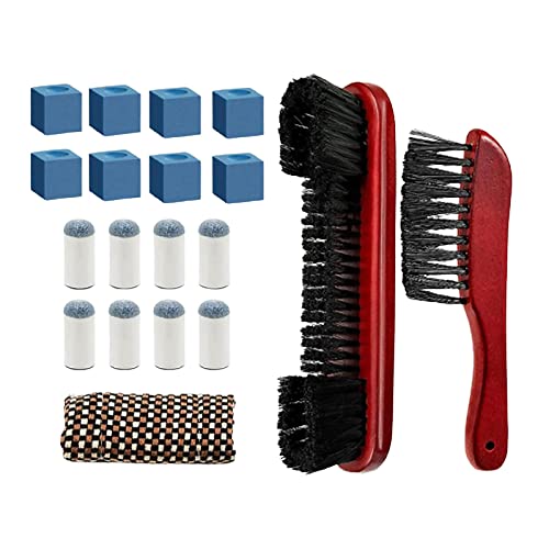 Simhoa Billiard Pool Table Brush And Rail Brush Set Wipe Wooden Cleaning Brush Kit, Red #TOP25