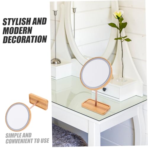 Espejo de Mesa con Luz LED y Bandeja, Compacto Portátil miniatura 7