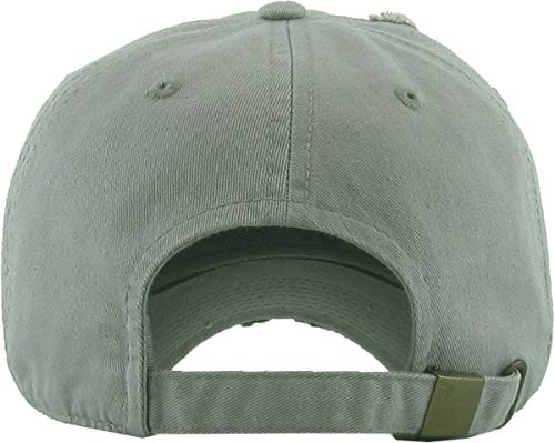 Image of KBETHOS Vintage Washed Distressed Cotton Dad Hat Baseball Cap Adjustable Polo Trucker Unisex Style Headwear