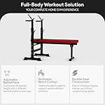 BalanceFrom Adjustable Weight Bench with Squat Rack, Home Gym Strength Workout Station - Image 2