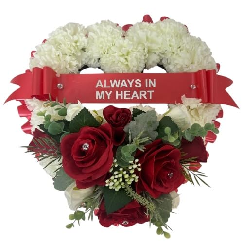 Wreath Funeral Flowers Heart Grave Artificial Silk Funeral Flower Tribute Memorial wreath grave Artificial Silk Funeral mum …