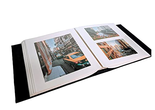 Photo Album Self Adhesive, 100 Pages 50 Sheets, Self Stick Sheet, Scrapbook, Picture Book, 4X6, 5X7, 8X10, 8-1/2X11, Replaceable Pages (Black) #TOP4