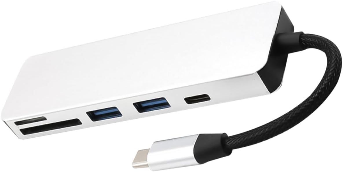 Generic 3pcs USB Type- Adapter USB Expansion Dock Compact and Portable Silver Design Effortless Media Access No Drivers Required