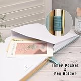 TIEFOSSI Dziennik w kropki, notatnik w kropki dla kobiet i mężczyzn, twarda okładka ze skóry PU, gruby papier 160 g/m², 160 ponumerowanych stron ze złotymi krawędziami, kwadratowy pamiętnik 20,4 x