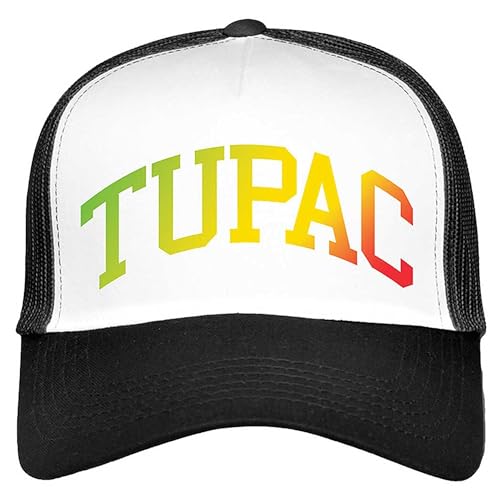 Tupac 2PAC Baseball Cap Gradient Logo Nue offiziell Schwarz Trucker Unisex One Size