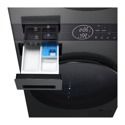 Image of LG 13 /10Kg WashTower Smart Washer Dryer, AI Direct Drive, Platinum Black FWT1310PB