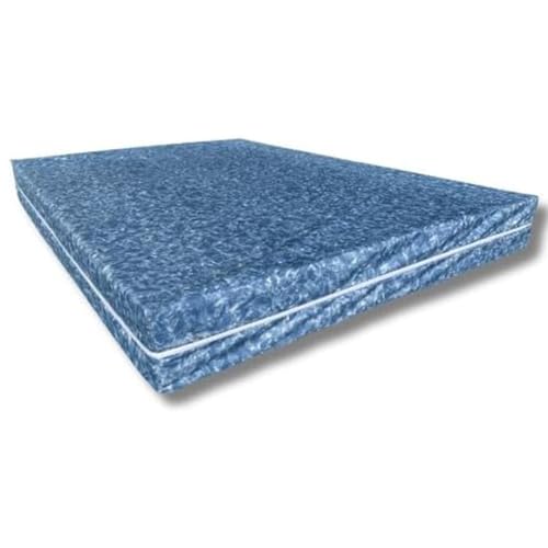 Luxe Living 7” Waterproof Rock Hard Foam Mattress | Ultra Firm Orthopedic Mattress with Removable Zip Cover | Extra Firm Support for Spinal Alignment & Back Pain Relief (Double-4ft6)