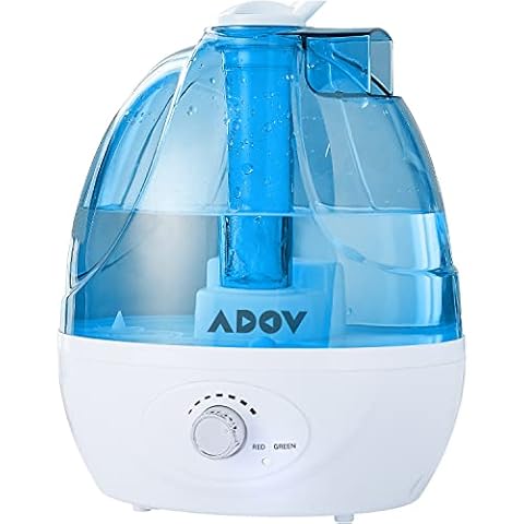 ADOV Humidifiers, 2.5L Cool Mist Humidifiers for Bedroom Home Baby Room with 360° Nozzle, Night Light and Waterless Auto Shut-off, Up to 30 Hours 28db Whisper Quiet Air Humidifier for Office, Plants Cover