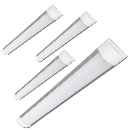 LED ATOMANT Pack 4x Pantalla Luminaria LED integrado, 120cm 40W, CCT (Selector de Color Blanco Calido, Neutro y Frio), 4000 lumenes
