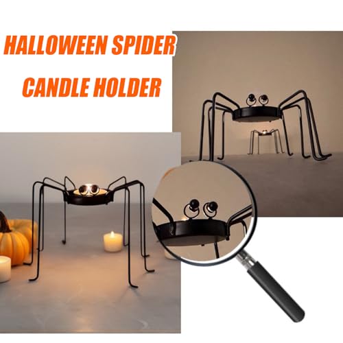 Spider Candle Stand - Halloween Table Decoration, Scary Photo Prop Accessory | Gothic Display Piece for Dining Room Bathroom Bookshelf Kitchen Tablecloth Bedroom Farmhouse - Image 8