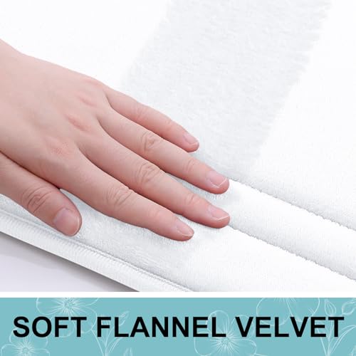 Grandaily Memory Foam Bath Mat Rug 30x20, Ultra Soft, Non-Slip and Absorbent Bathroom Rugs, Machine Wash Dry, Comfortable Bath Carpet for Bathroom Floor, Tub and Shower, White by Grandaily - Image 3