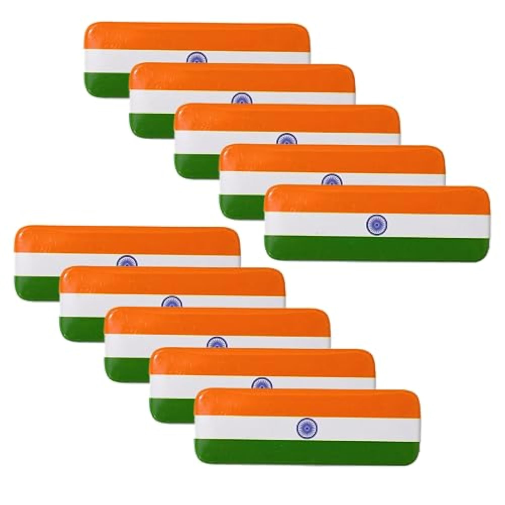 Indian National Flag Rectangular Pinback Badge for Patriotic Occasions