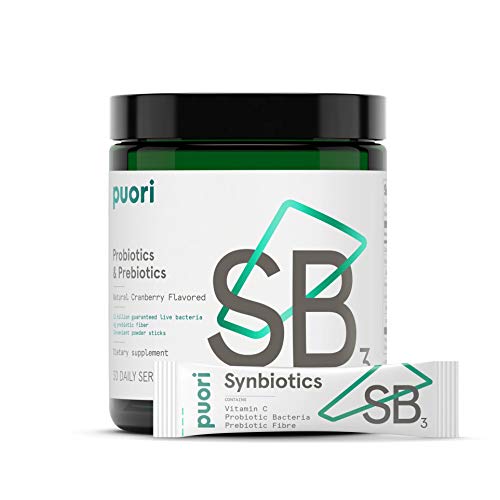 Puori Probiotics and Prebiotics Dietary Supplement - 13 Billion CFU x 30 Servings - Support Immune and Digestive Health - Fiber 4g, Vitamin C 200mg - SB3 Bifidobacterium, Lactobacillus Fermentum