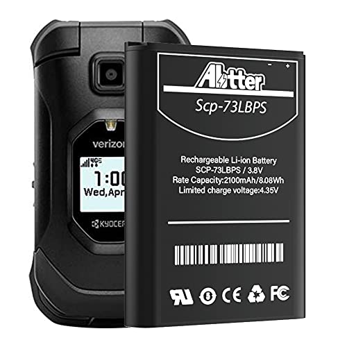 [2100mAh] SCP-73LBPS Battery,(2021 Upgraded) Super High Capacity Replacement for Kyocera DuraXV Extreme E4810 Verizon Flip Phone