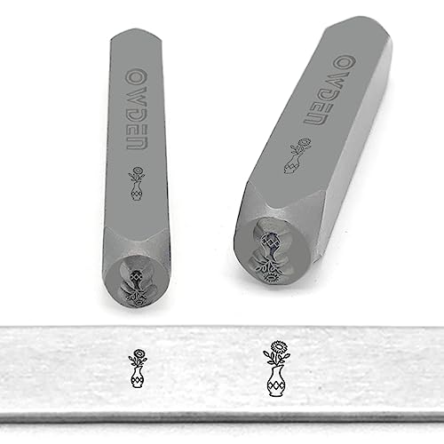 2 Sizes Metal Design Stamps kit (Flower-3)