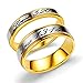 AmDxD Alianza para boda de plata dorado, acero al titanio, para boda con amor de 520 "Love 1314", W66.5 & M64, acero al titanio., Sin piedras preciosas,