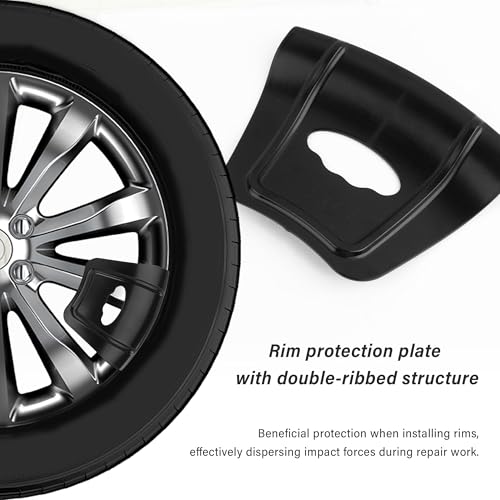 Image of OFBAND 2PCS Upgraded Rim Protector for Car Wheels,Ergonomic Design Rim Guards for Car Rims with Double Convex Rib Non-Slip Edge,Universal Wheel Protectors Rim Fits Motocycles SUVs Bikes (Black)