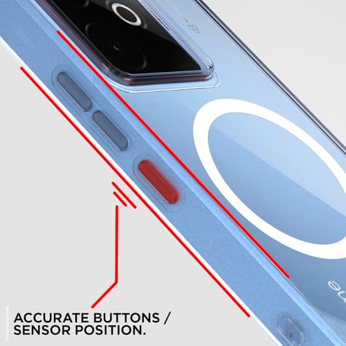 Image of Pikkme Back Cover for Realme GT 7 5G / GT 7T 5G Mag-Safe Shockproof PC + TPU Protective Case Magnetic Support Bumper Case (Transparent Mag-Safe)