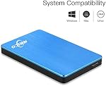 NRICO Portable External Hard Drive, USB 3.0, 2.5 Inch, Compatible with PC, Mac, Desktop (Blue, 500, GB) | 2.5inch Storage Compatible for PC, Mac, Desktop,PS4