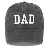 DYBICKT Baseballkappe im Vintage-Stil, bestickt, verstellbar, Baumwolle, für Männer und Frauen, Retro, für Geburtstag, Urlaub, Papa, Schwarz, Einheitsgröße