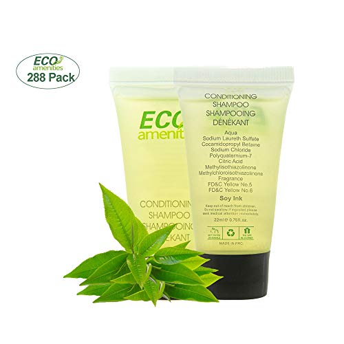 Eco Amenities Conditioning Shampoo, Travel Size Shampoo And Conditioner Sets, Mini Shampoo & Conditioner Sets - 2 In 1 Shampoo & Conditioner, Green Tea Scent, 0.75 Fl Oz (Pack Of 288) #TOP3