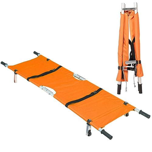 Civière pliable d'urgence avec planche dorsale rigide pour transport sécurisé