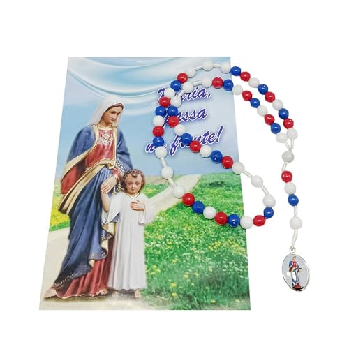 Terço Maria Passa na Frente colorido com oração