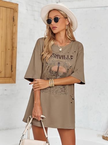 Imily Bela Womens Nashville Oversized T Shirts Country Concert Outfits Hollow Out Guitar Graphic Tees Vintage Tops3