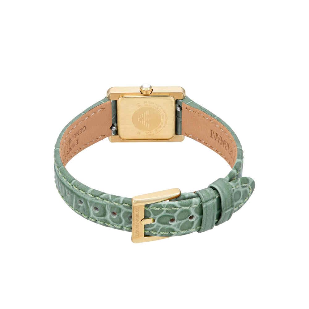 Emporio Armani zegarek dla kobiet, dwukierunkowy mechanizm kwarcowy 20 mm z paskiem ze stali nierdzewnej lub skóry