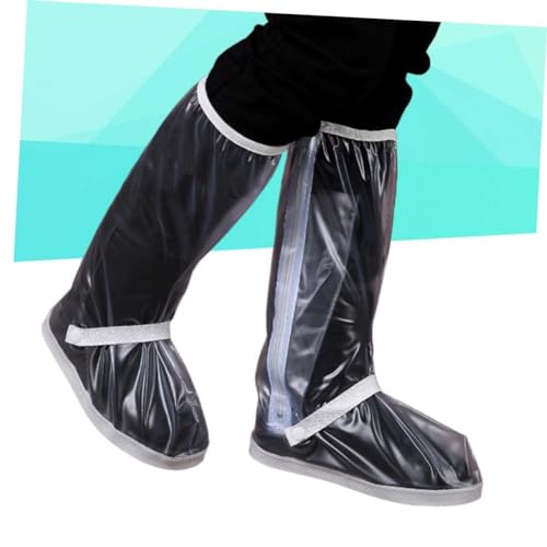 Cubiertas impermeables para calzado CALLARON, botas de lluvia ligeras para mujer y hombre, con cierre elástico, suela antideslizante de tela, franja reflectante, fáciles de instalar para ciclismo, senderismo, vida diaria, escuela, oficina, jardín miniatura 3