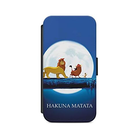 Lion King Disney Characters Flip Wallet Fabric Faux Leather Phone Case cover For Apple iPhone & Samsung D12 AUT01P (Design4, iPhone 6/6S) Cover