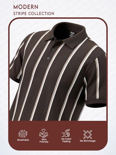 Image of fanideaz Branded Mens Half Sleeve Cotton Striped Polo T-Shirt for Mens || Polo Tshirt for Men || Branded Tshirt for Men