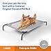 Coolaroo Original Elevated Dog Bed - Breathable Off-The-Ground Pet Bed with Cooling Fabric, Joint Relief & Moisture-Resistant Fabric, 100% Recyclable, Easy Clean, Grey, Large
