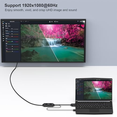 BENFEI VGA to HDMI Cable, 1.8M 1080P Cable From VGA Computer/Laptop to HDMI Monoitor/TV with Audio Support(Not Bidirectional) - Image 4