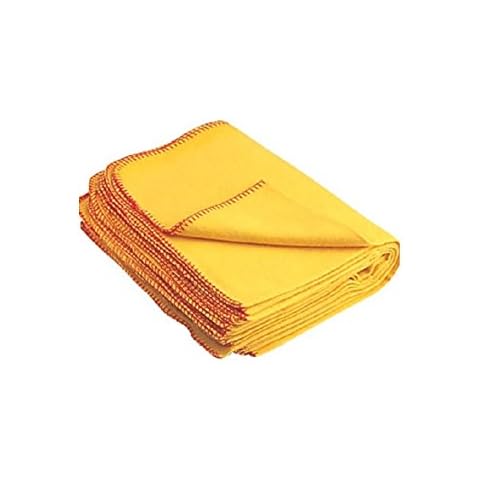 EGYPTO Cotton Yellow Dusters Strong Heavy Duty Cleaning Cloth for Kitchen, Window, Car (Pack of 10, 28cm x 33cm) Cover