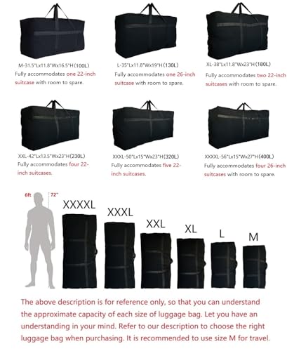 Extra Large Storage Duffle Bag for Travel, Black Oversized Giant Big Traveling Duffle Bag2