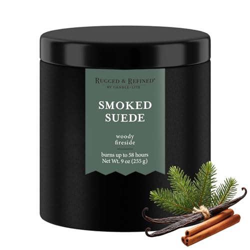 Bougie parfumée homme daim fumé grand pot aromathérapie haut de gamme américaine