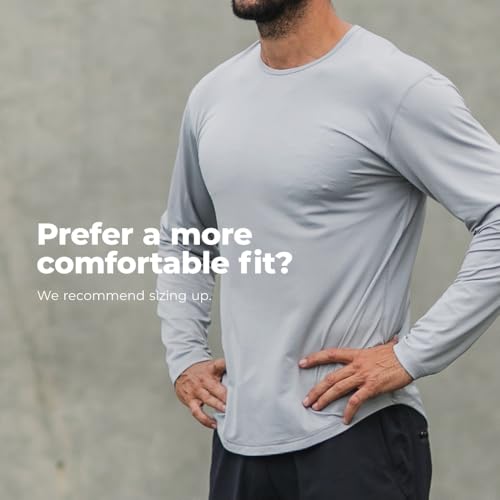 BLYT Performance Drop-Cut Long Sleeve Men's Shirt - Tapered Fit, Active & Casual Comfort Wear - Lightweight2