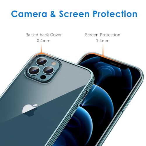 Image of JETech Case for iPhone 12 /12 Pro, Anti-Yellowing, Pacific Blue