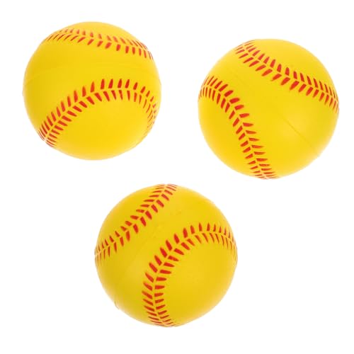 STOBOK 3個 スポンジ製トレーニング野球ボール 用軽量 練習球 ピッチング練習に 初心者向け屋内外ソフトボール