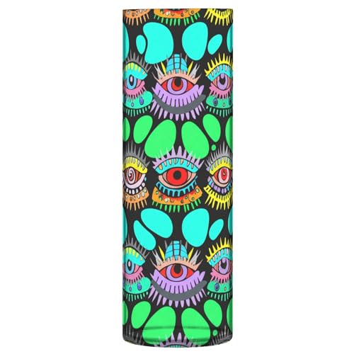 Florero de plastico de ojos con diseño transparente multicolor 2