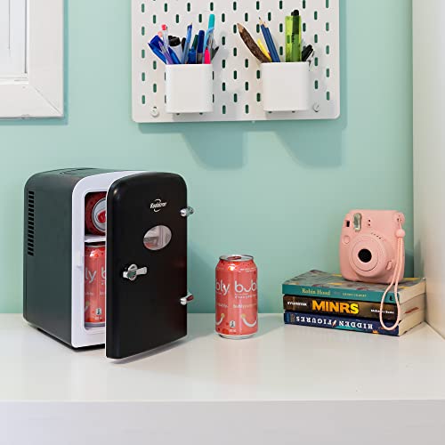 Koolatron KRT-PARENT Retro Mini Fridge For Bedroom Skincare Office Small Refrigerator 4L Fridge Mini Refrigerator Portable Cooler Dorm Fridge Personal Cooler 12V Ac Desktop Accessory Travel Black thumb #5