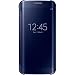 Produktbild Samsung Handyhülle Schutzhülle Protective Case Cover mit Clear View Klarsicht Cover für Galaxy S6 Edge, schwarz