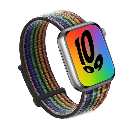 Bracelet nylon Apple Watch pour le sport et le quotidien - Style Pride Black mixte 38/40/41 mm