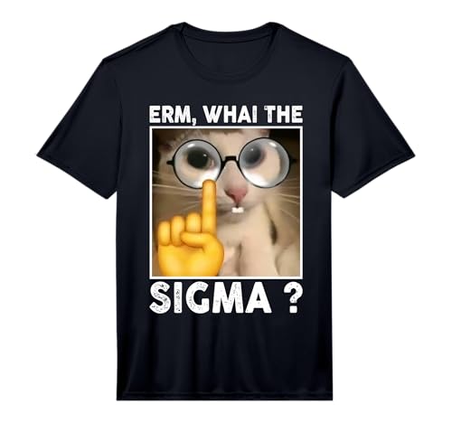 Erm What the Sigma Cat Meme Funny Cat with Sunglasses Performance T-Shirt