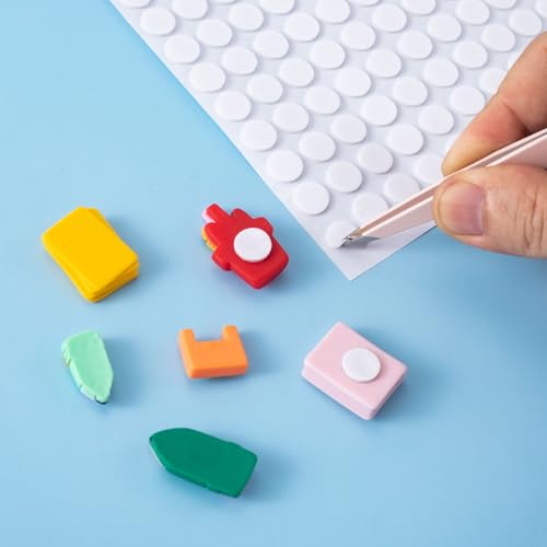 Joez Wonderful 6 Sheets Foam Adhesive Dots, 600 Pcs Total Sticky Double Sided Adhesive Foam, 3D Mini Foam Stickers for Art Crafts, Glue Dots for Scrapbooking, 2 Sizes (0.31in/8mm, 0.39in/10mm)