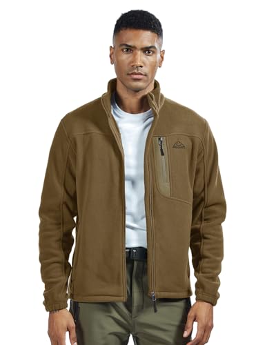 donhobo Mens Fleece Jackets Full Zip Lightweight Casual Jacket with Pockets Stand Collar Outdoor Winter Coat for Walking Hiking Fishing Camping - Image 3