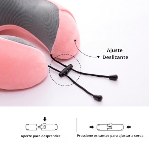 ALMOFADA DE PESCOÇO TRAVESSEIRO PARA VIAGEM NASA (Rosa)