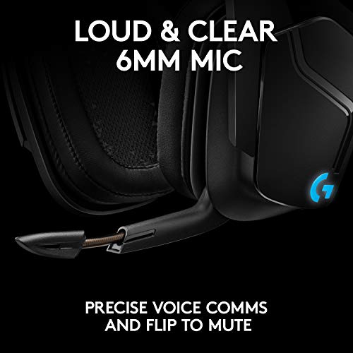 Logitech G935 LIGHTSYNC RGB Wireless Gaming Headset - Black/Blue - image 8
